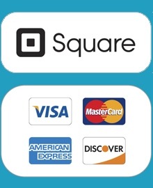 We take Square, Visa, MasterCard, Amex and Discover